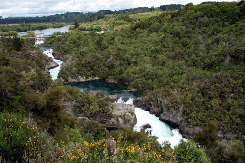 Aratiatia rapids po otevření hráze